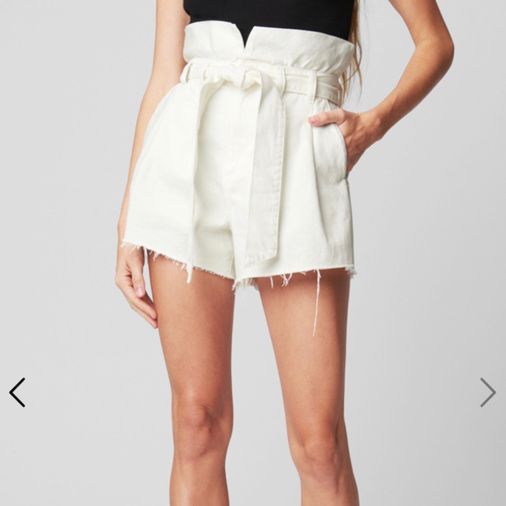 NWT BLANK NYC paper bag waist cut off shorts